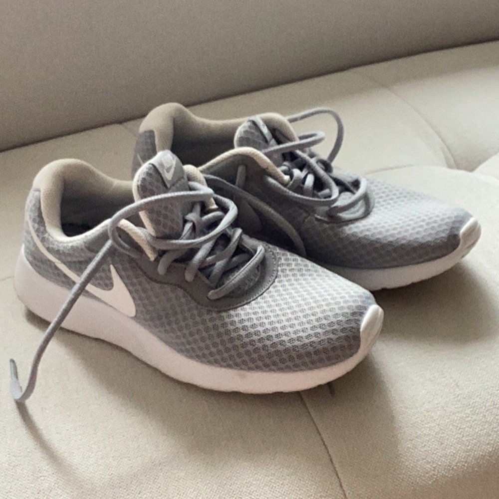 Nike gray and White Athletic Shoes sneakers